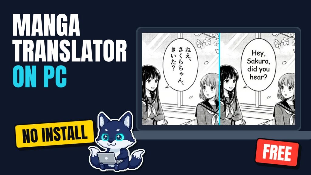 Manga translator on PC with no install